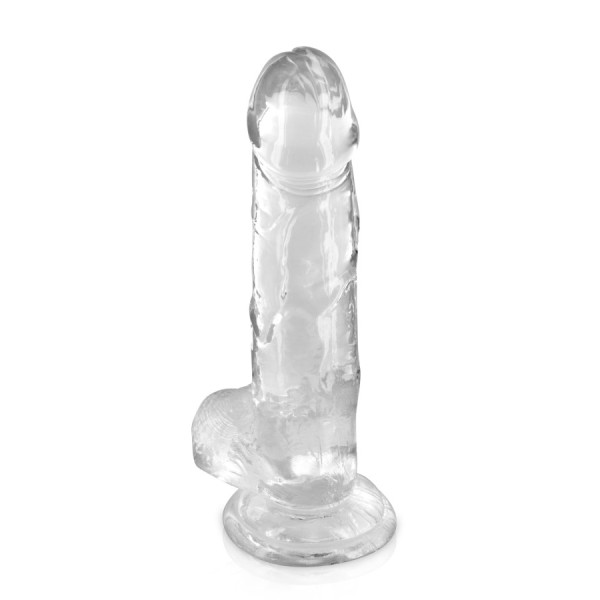 Gode jelly transparent ventouse taille L 20cm 